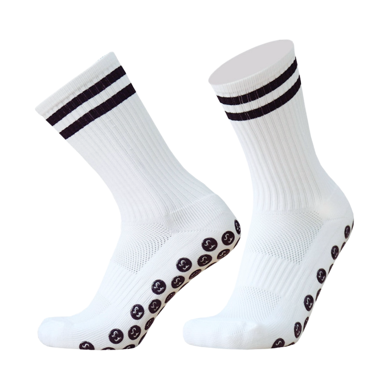 FS Footballsocks Grip Socks FS Stripes White
